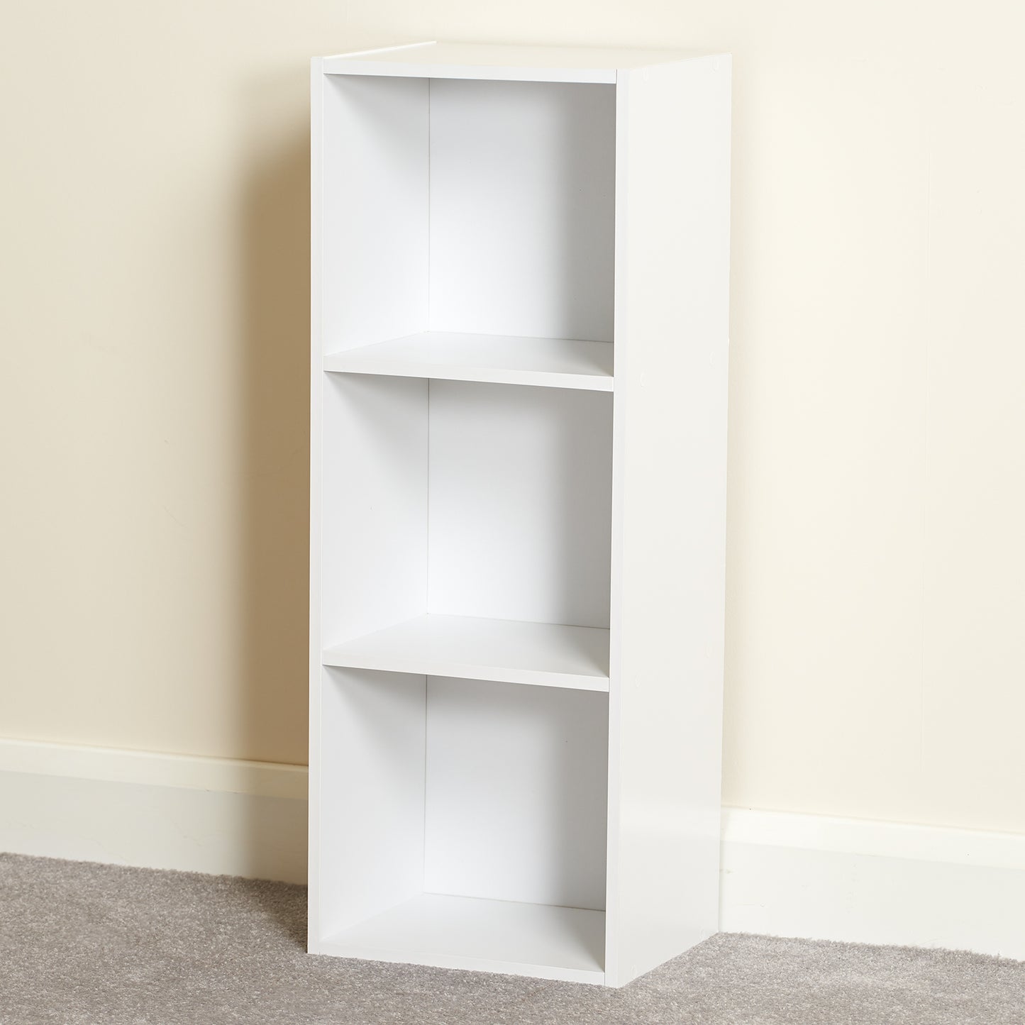 Hartleys White 3 Tier Cube Storage Unit & 3 Handled Box Drawers