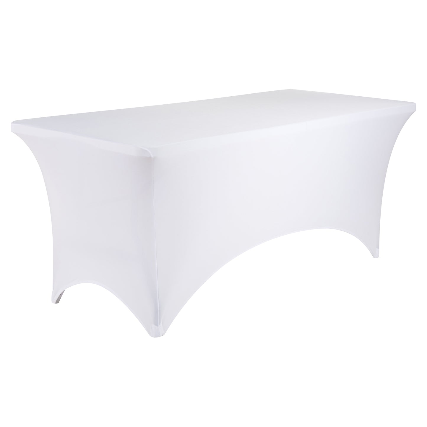 Hartleys 6ft Folding Table and White Stretch Tablecloth