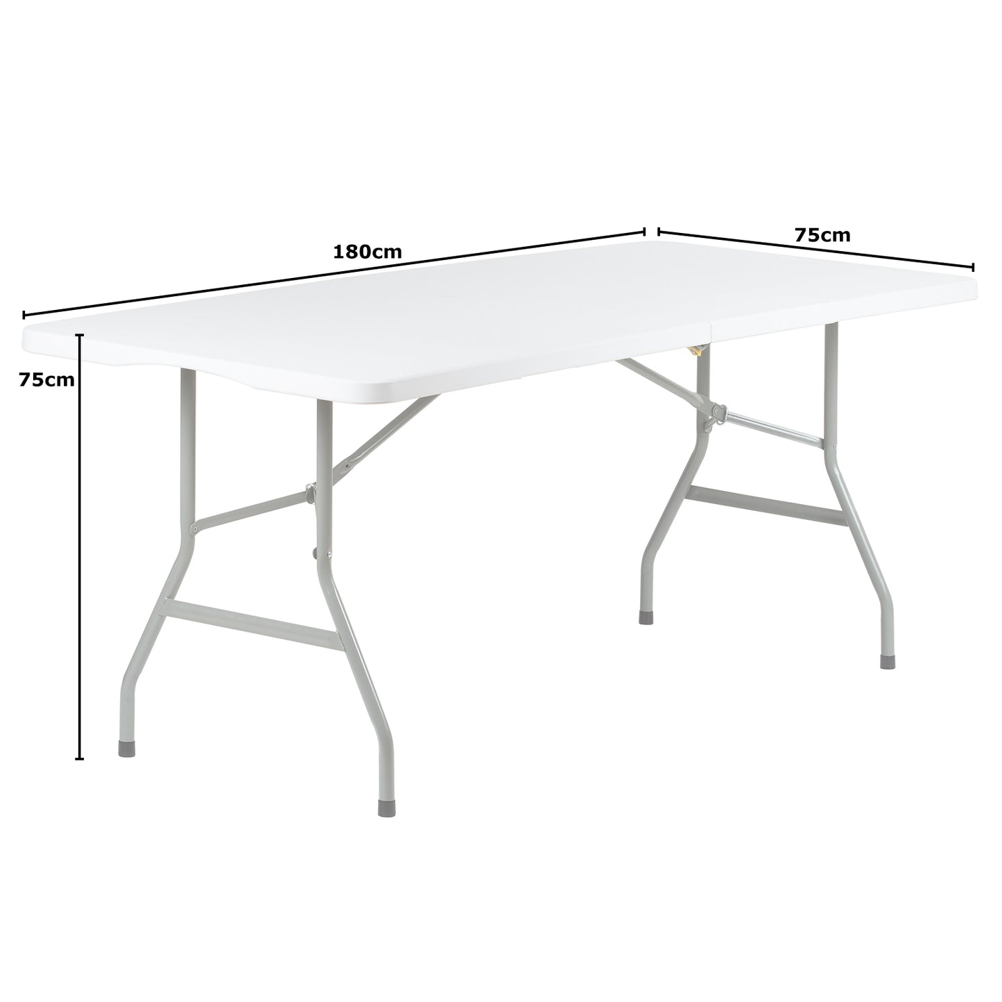 Hartleys 6ft Folding Table and White Stretch Tablecloth