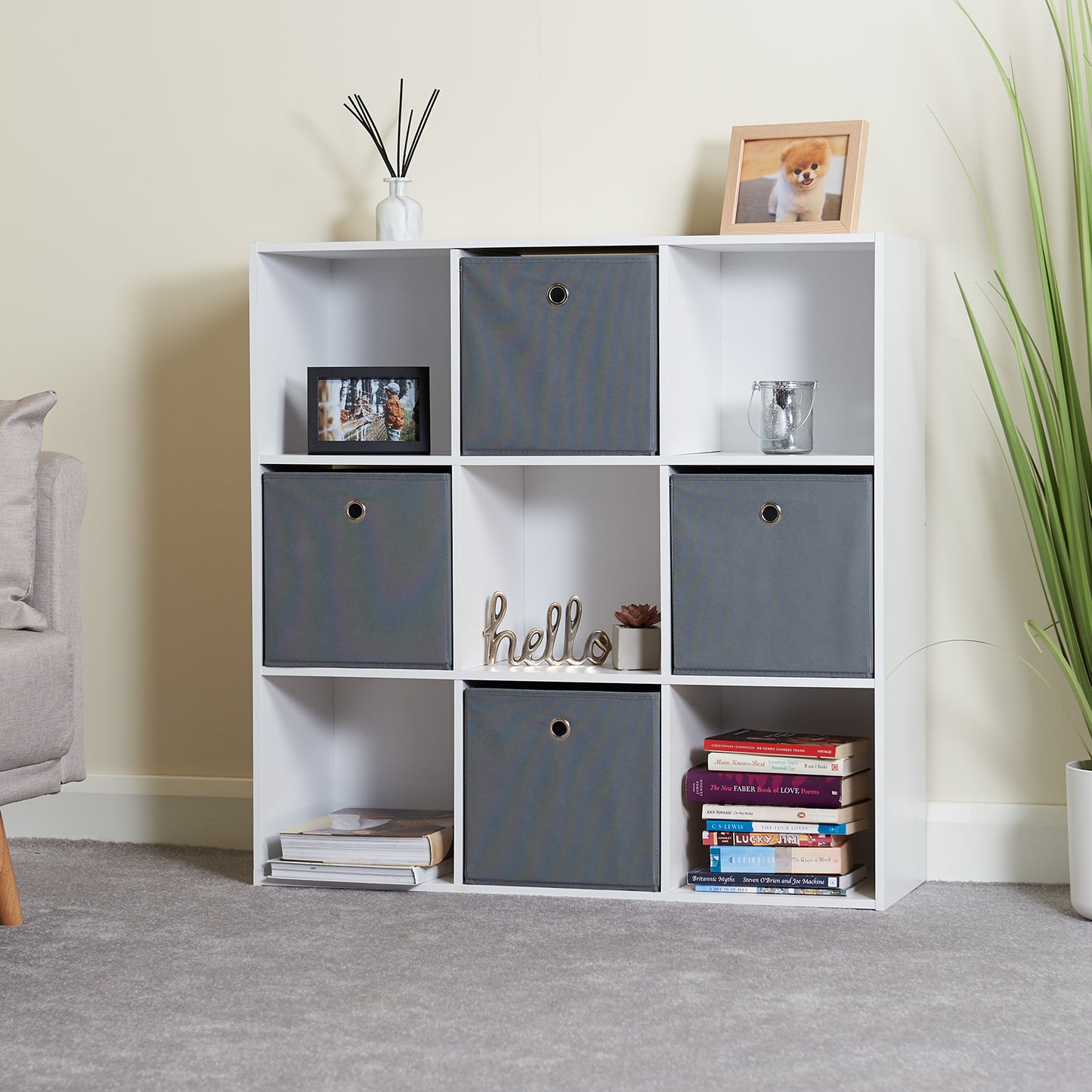 Hartleys Fabric Storage Box with Easy Grasp Handle for 4, 6, 8, 9 & 10 Cube Units
