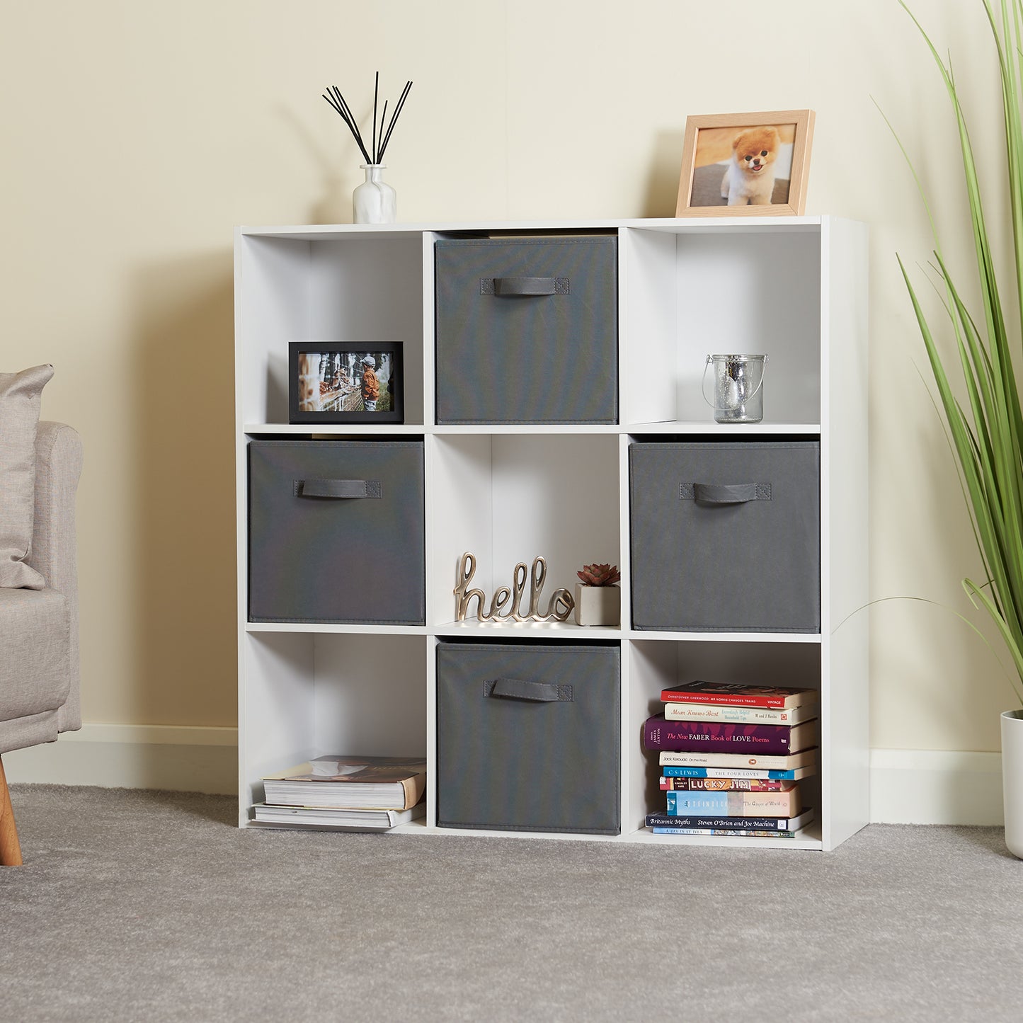 Hartleys Fabric Storage Box with Handle for 4, 6, 8, 9 & 10 Cube Units