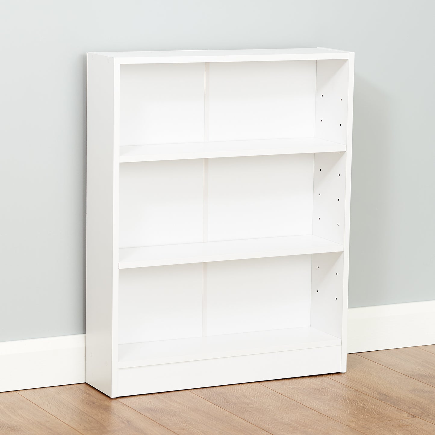 Hartleys White 3 Tier Bookcase