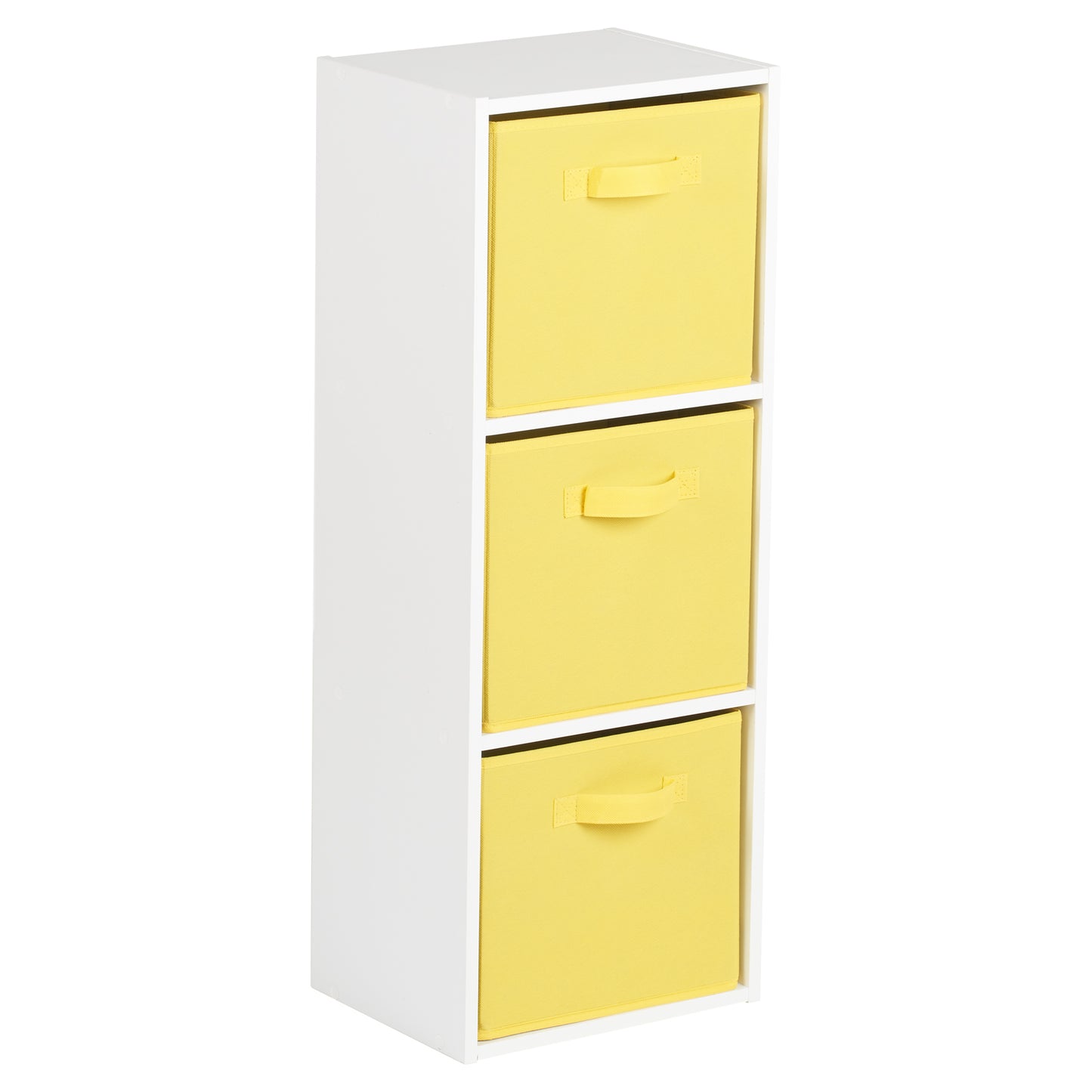 Hartleys White 3 Tier Cube Storage Unit & 3 Handled Box Drawers
